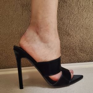 CapeRobbin black stiletto heeled sandals
